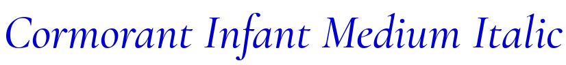 Cormorant Infant Medium Italic fuente